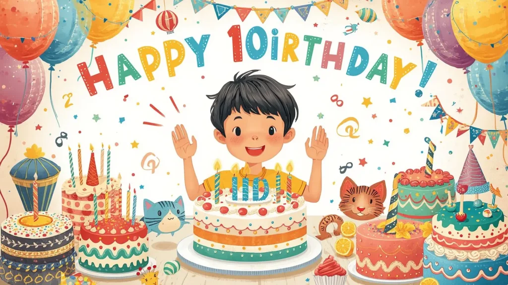 10th Birthday Wishes for Boy Social Media Captions
