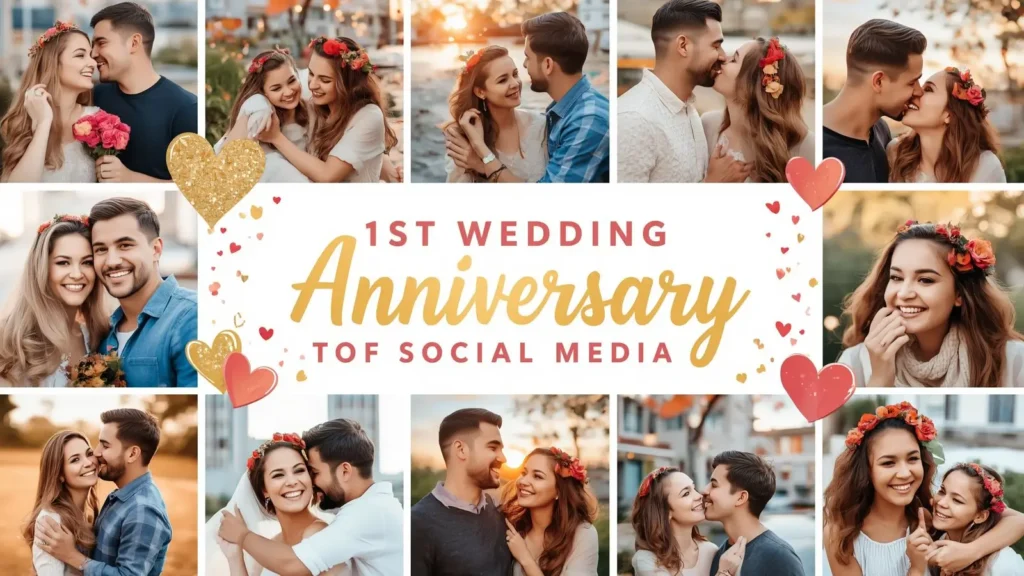 1st Wedding Anniversary Captions for Social Media