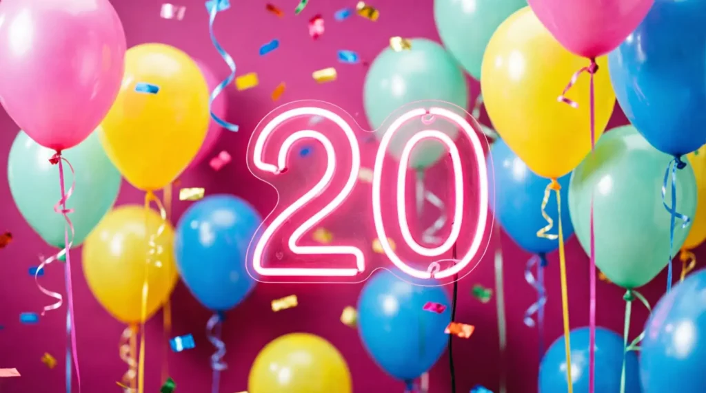 20th Birthday Wishes for Social Media Captions
