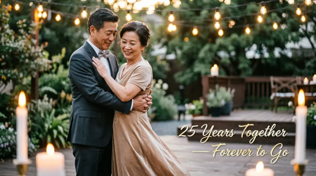 25th Anniversary Wishes for Couple Captions
