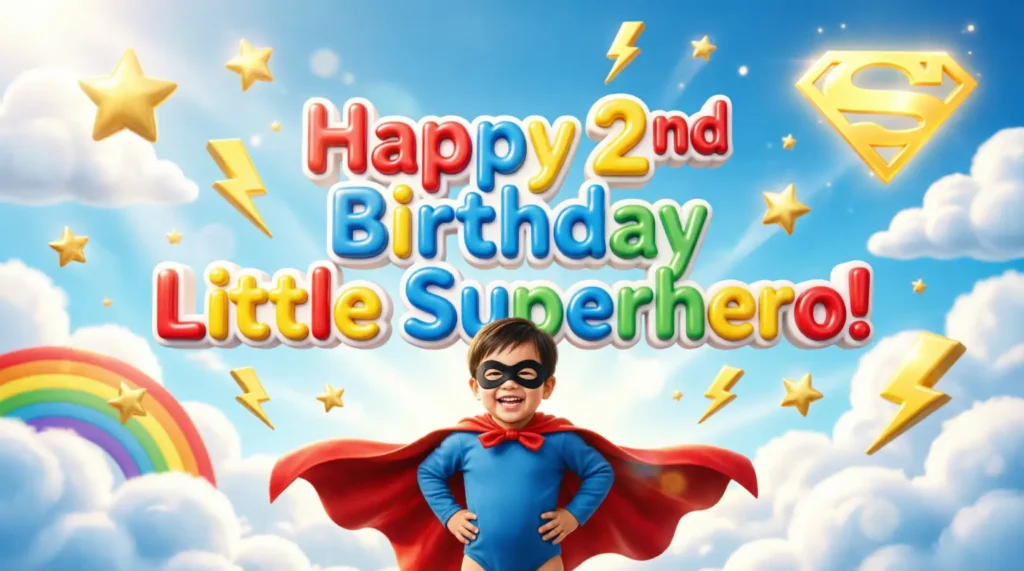 2nd Birthday Wishes for Boy Captions