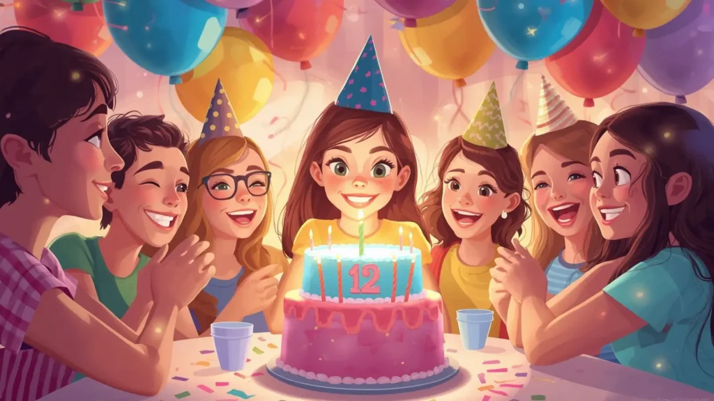 Celebration 12th Birthday Wishes for Girl