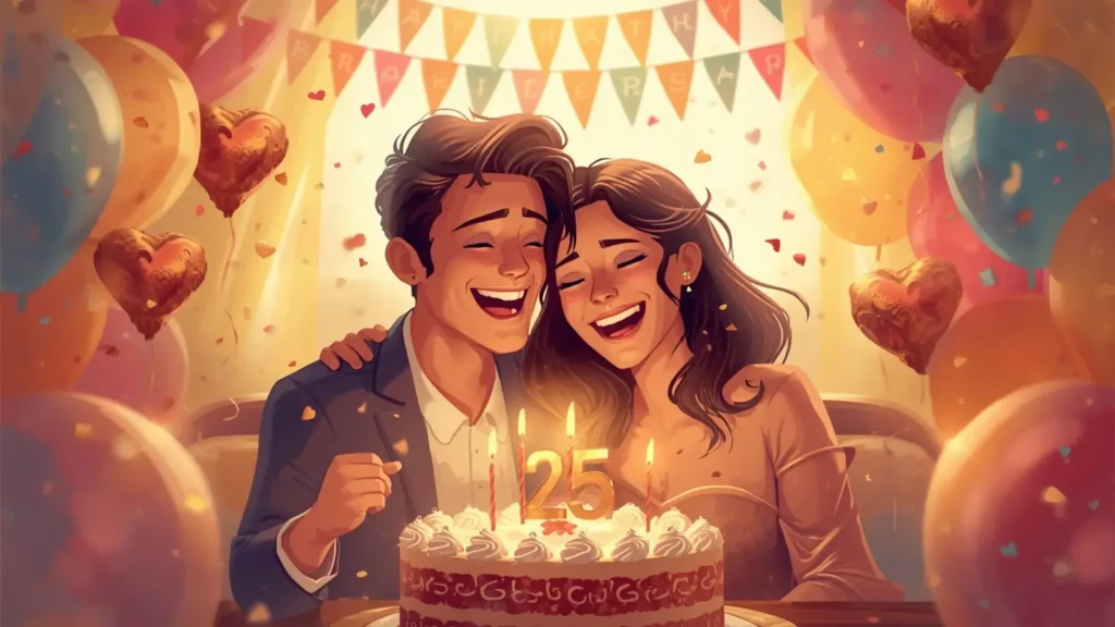 25th Anniversary Wishes for Couple Captions