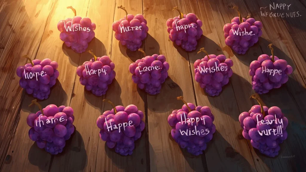 Heartfelt 12 Grapes Wishes Examples