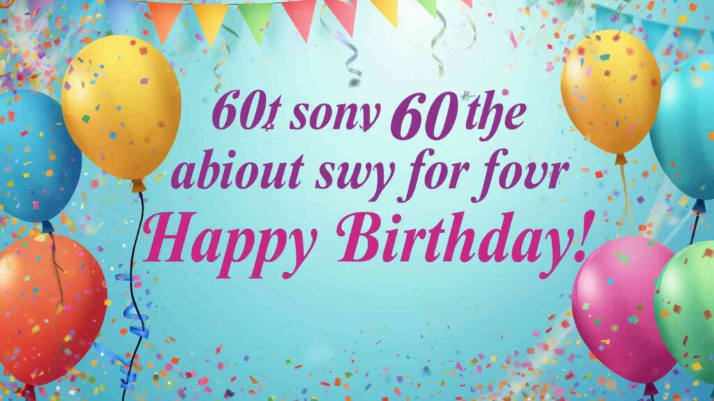 60th Birthday Wishes for Female Friend in English