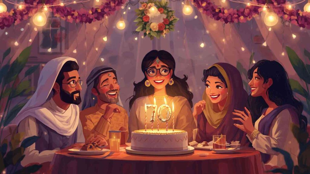 Celebration 70th birthday wishes for friend