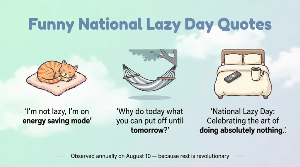 Funny National Lazy Day Quotes