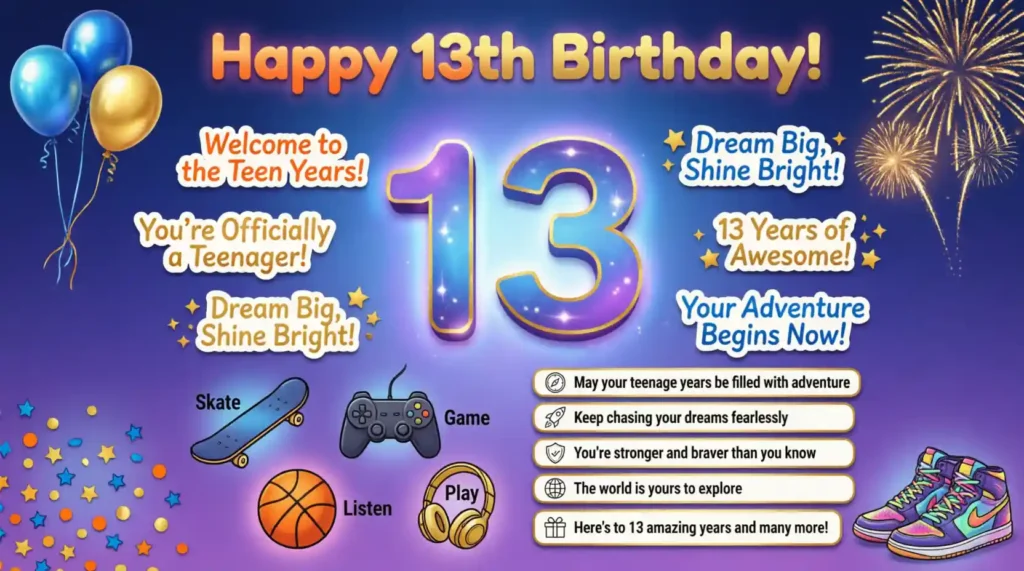 Heartfelt 13th Birthday Wishes for Boy