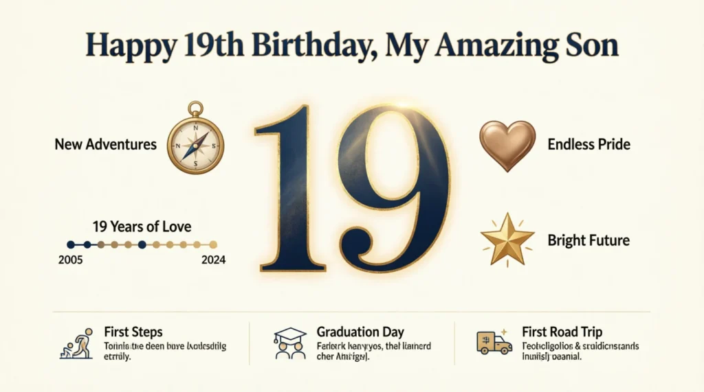Heartfelt 19th Birthday Wishes for Son