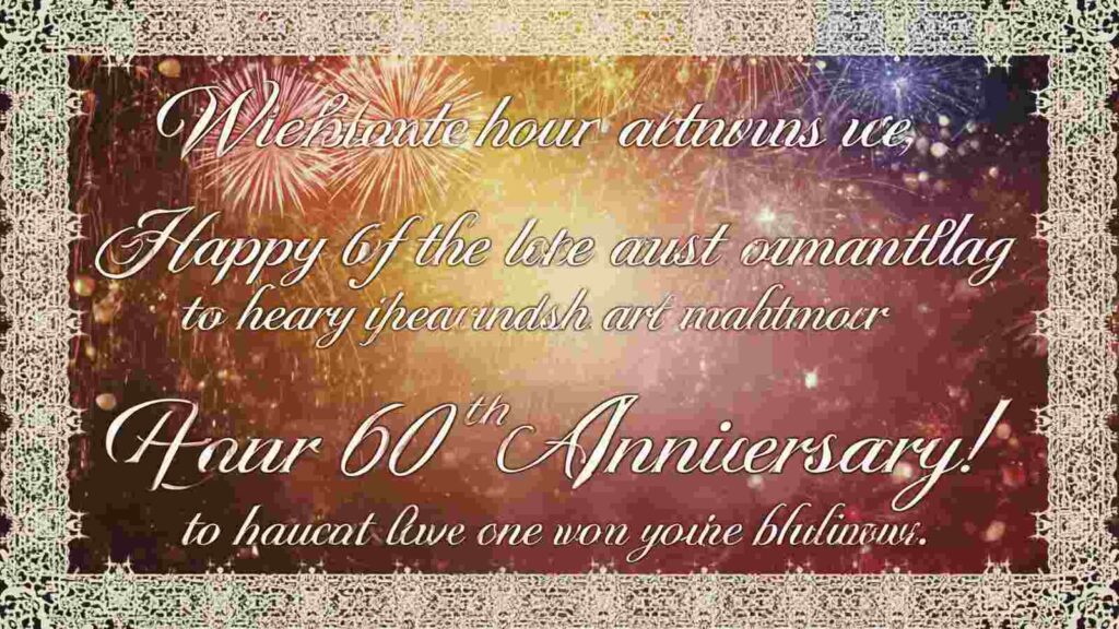 Heartfelt 60th Anniversary Wishes for Every Special Couple