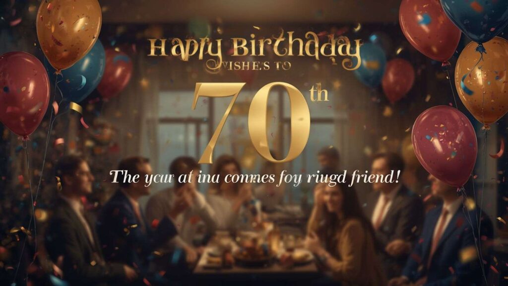Heartfelt 70th birthday wishes for friend