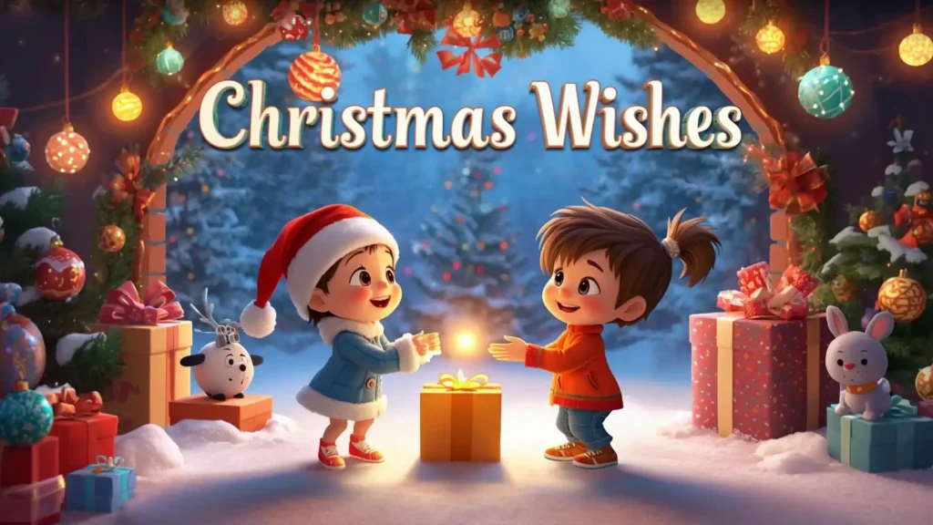 Heartfelt animated christmas wishes