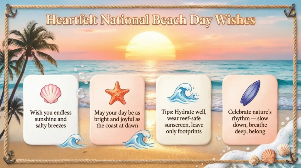 Heartfelt National Beach Day Wishes