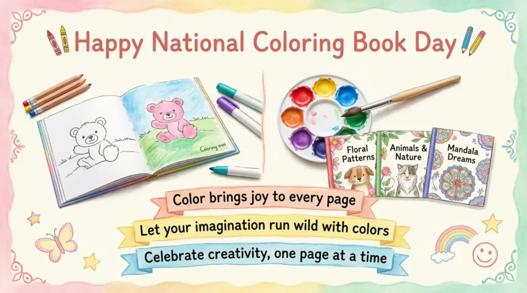  Heartfelt National Coloring Book Day Wishes 