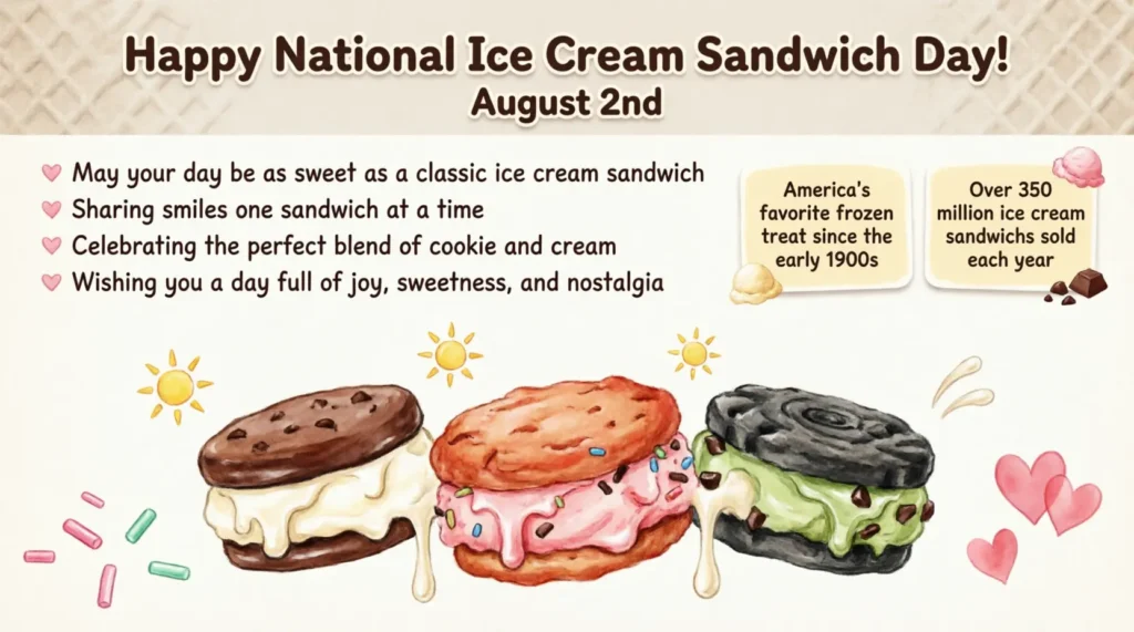 Heartfelt National Ice Cream Sandwich Day Wishes