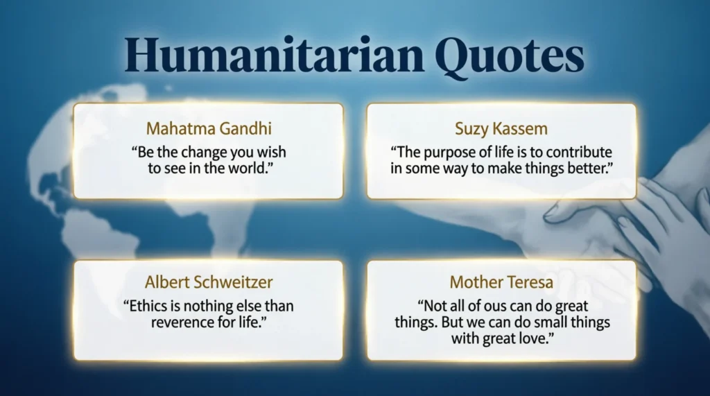 Humanitarian Quotes Goodreads