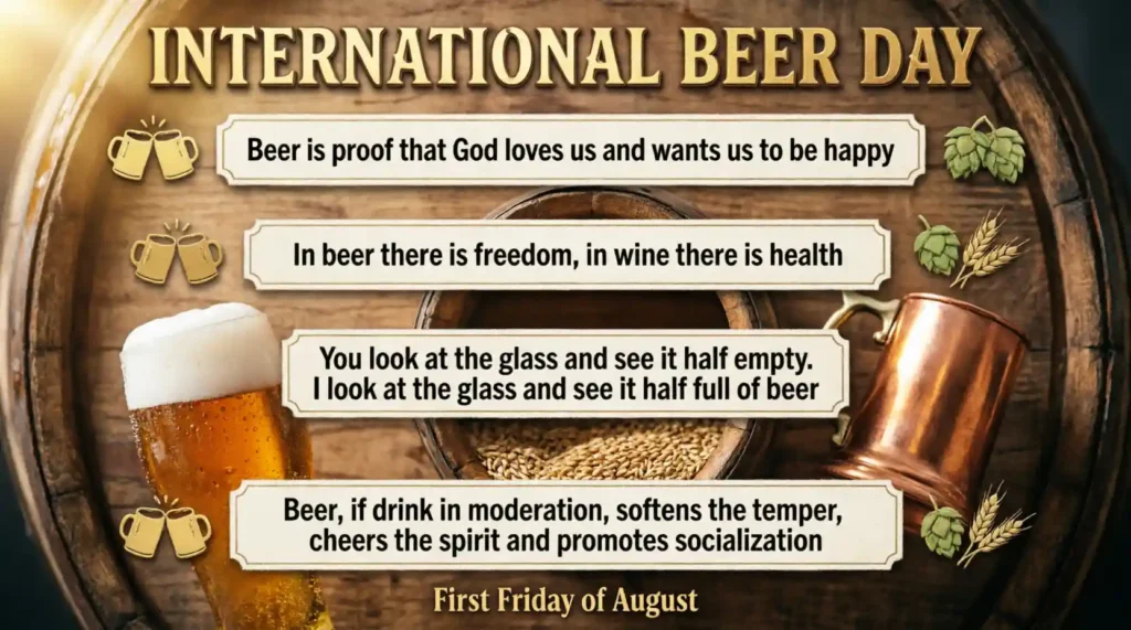 Inspirational International Beer Day messages