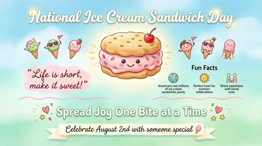 Inspirational National Ice Cream Sandwich Day Wishes