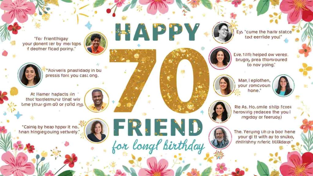 Long Messages 70th birthday wishes for friend