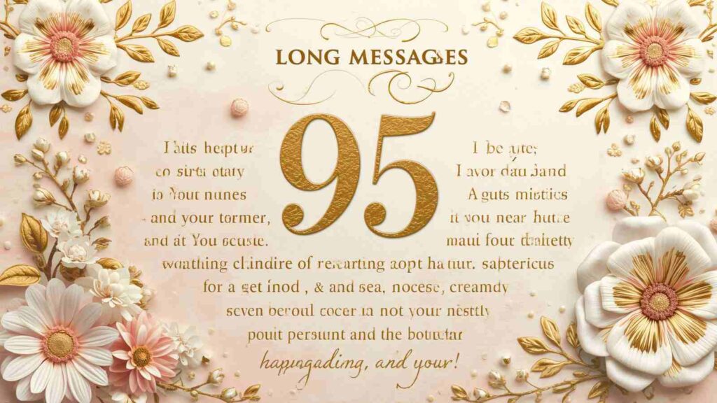 Long Messages 95th birthday wishes
