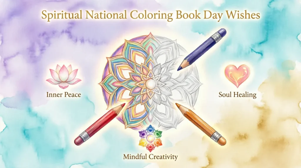 Spiritual National Coloring Book Day Wishes 