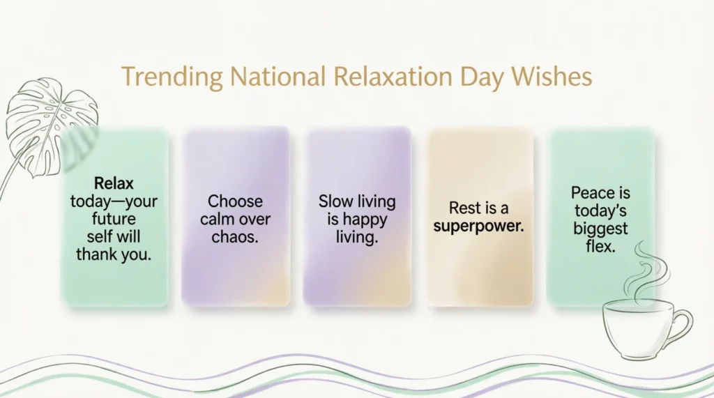 Trending National Relaxation Day Wishes This Year