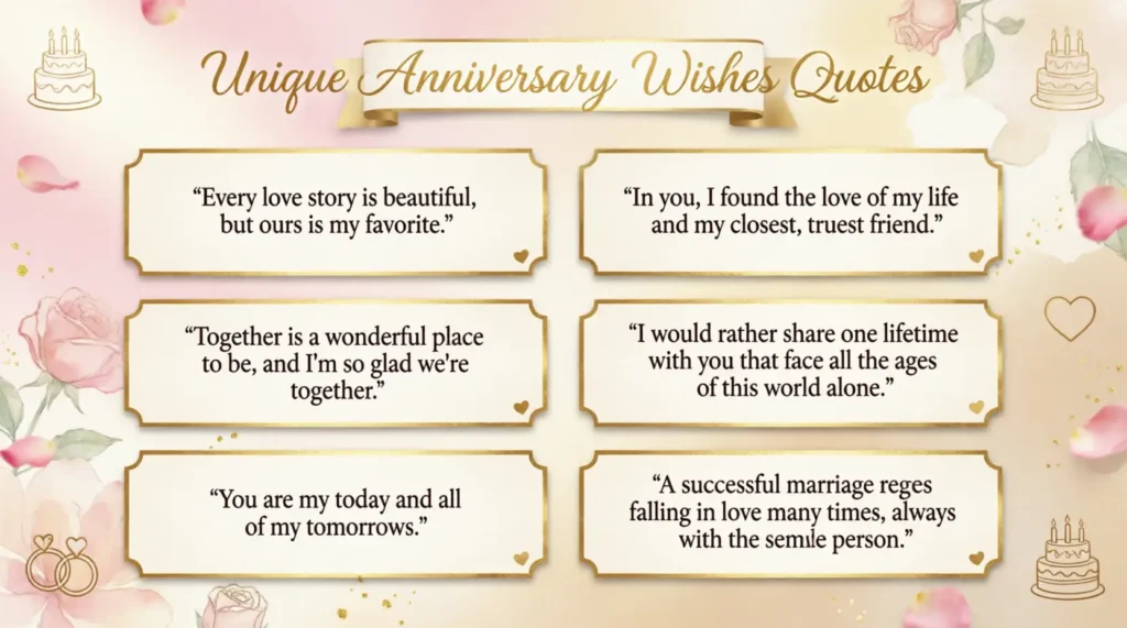 Unique Anniversary Wishes Quotes