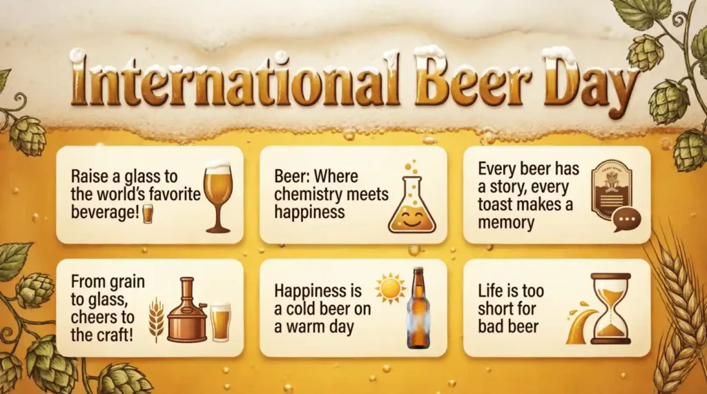 Unique International Beer Day messages