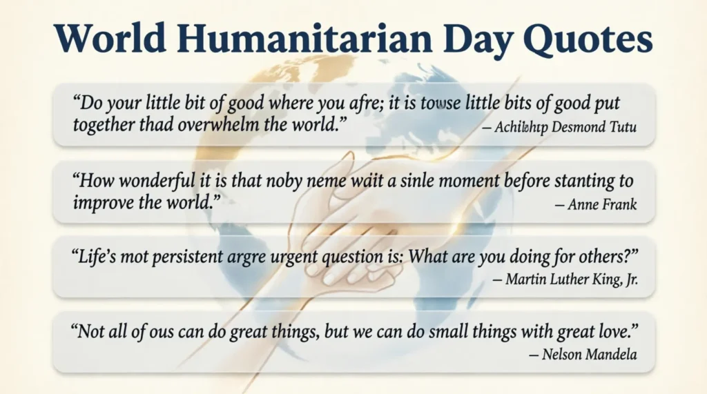 Unique World Humanitarian Day Quotes
