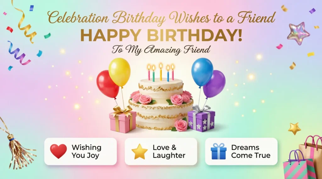 Celebration Birthday Wishes to a Friend