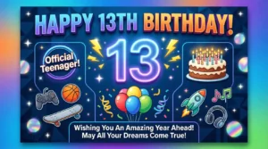 13th birthday wishes for boy