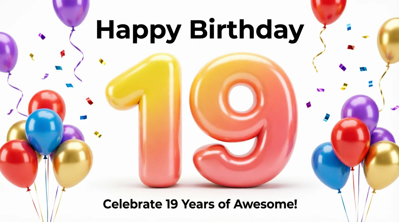 19th birthday wishes