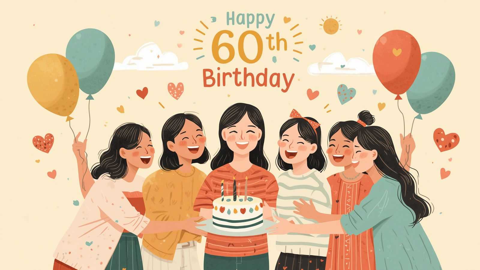 60th birthday wishes for female friend