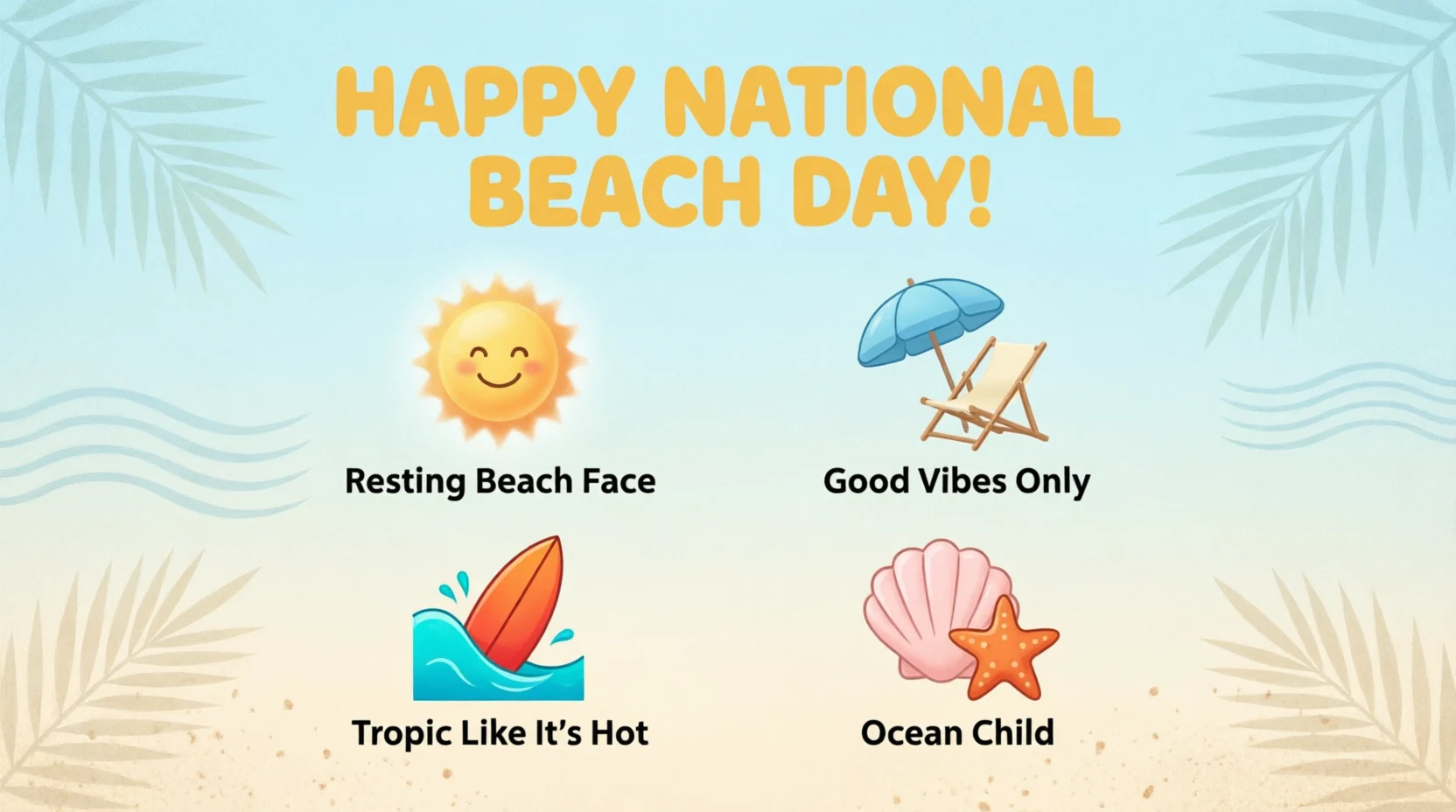 National Beach Day Wishes