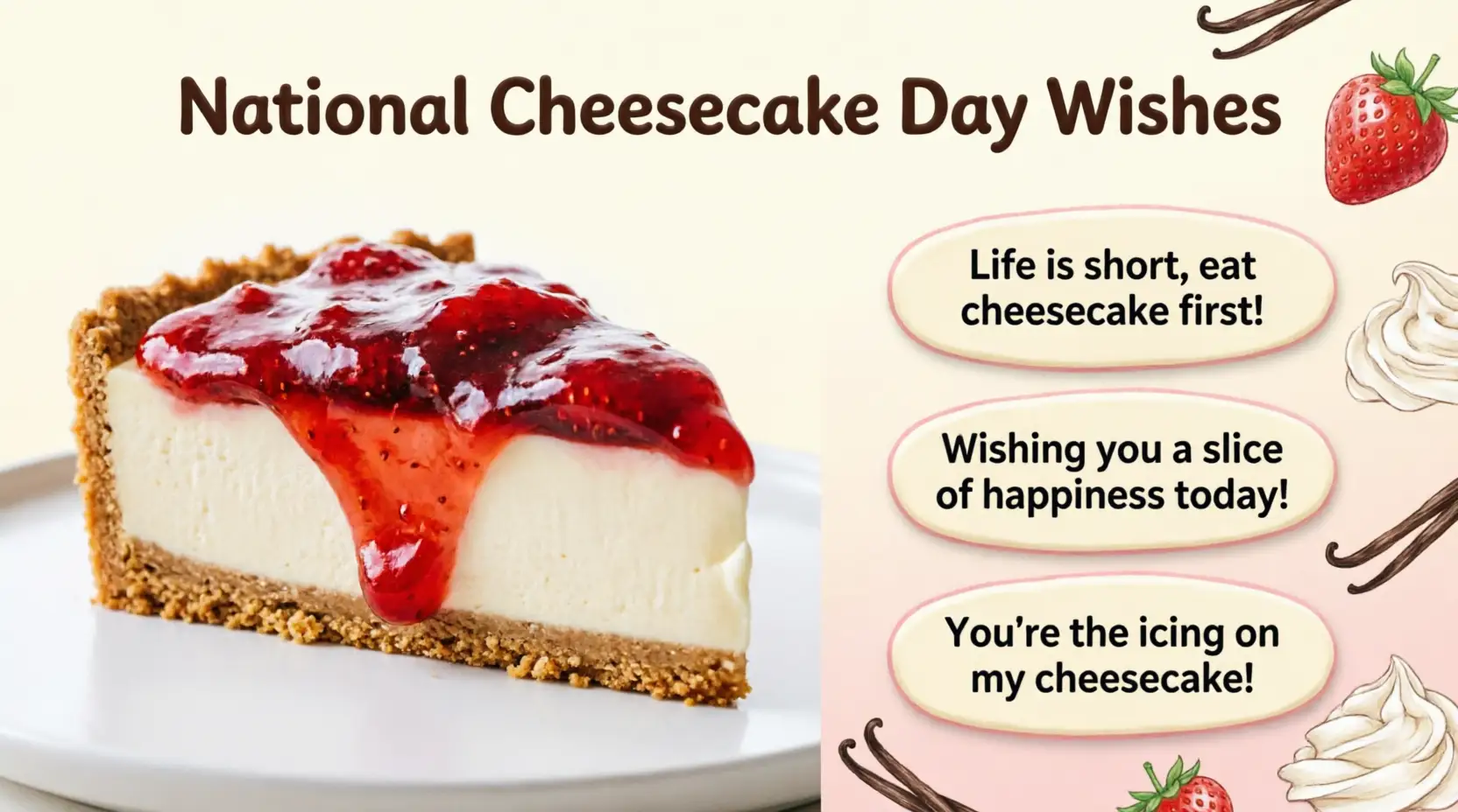 National Cheesecake Day Wishes