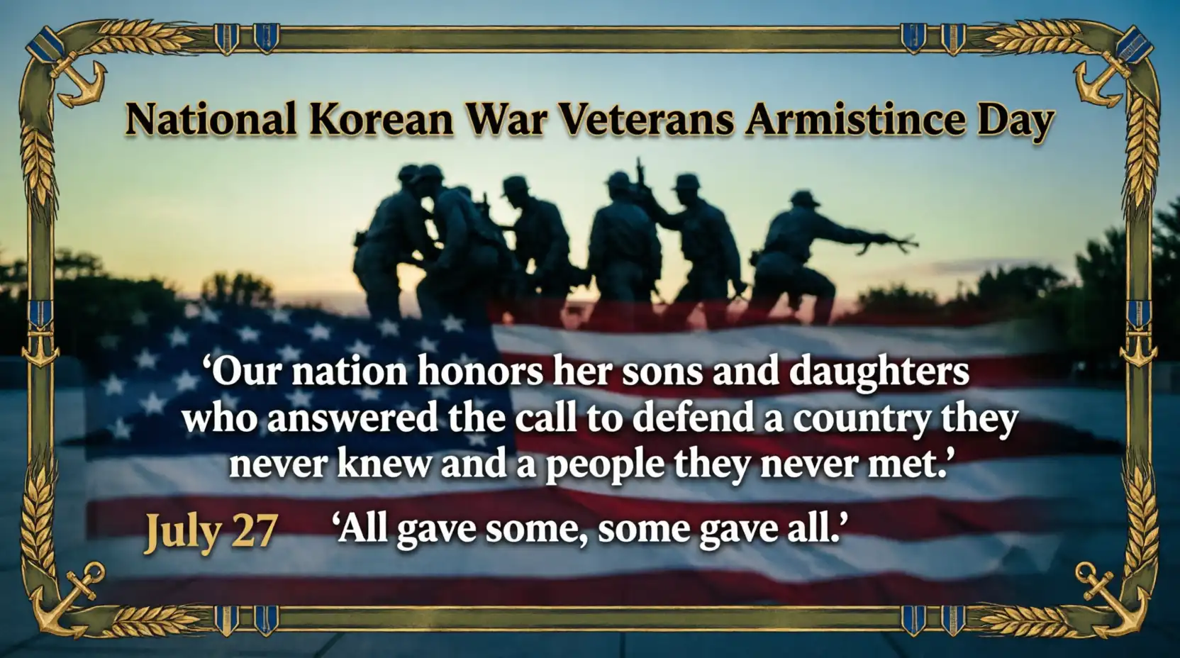 National Korean War Veterans Armistice Day Quotes