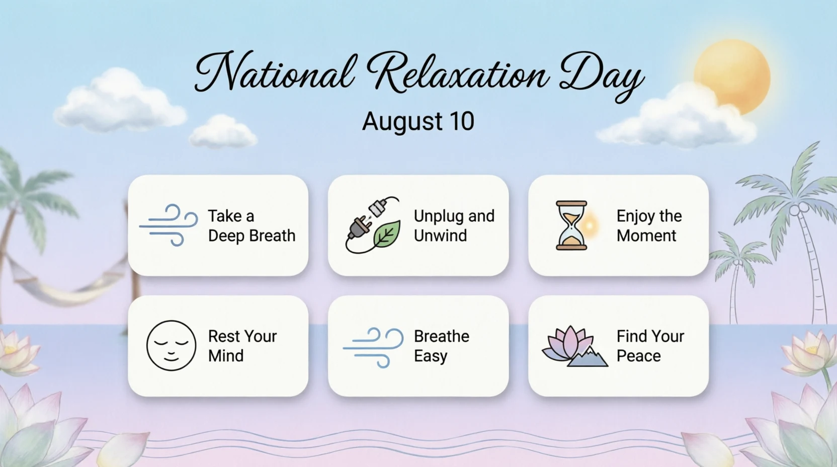 National Relaxation Day Wishes