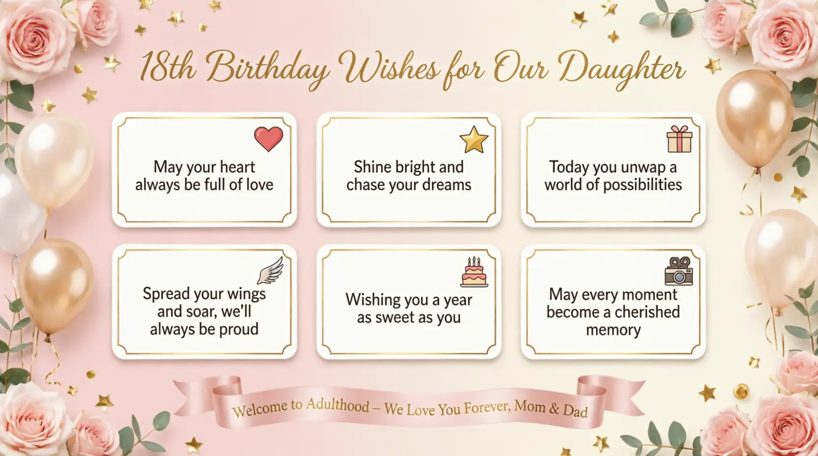 18th Birthday Wishes for Daughter