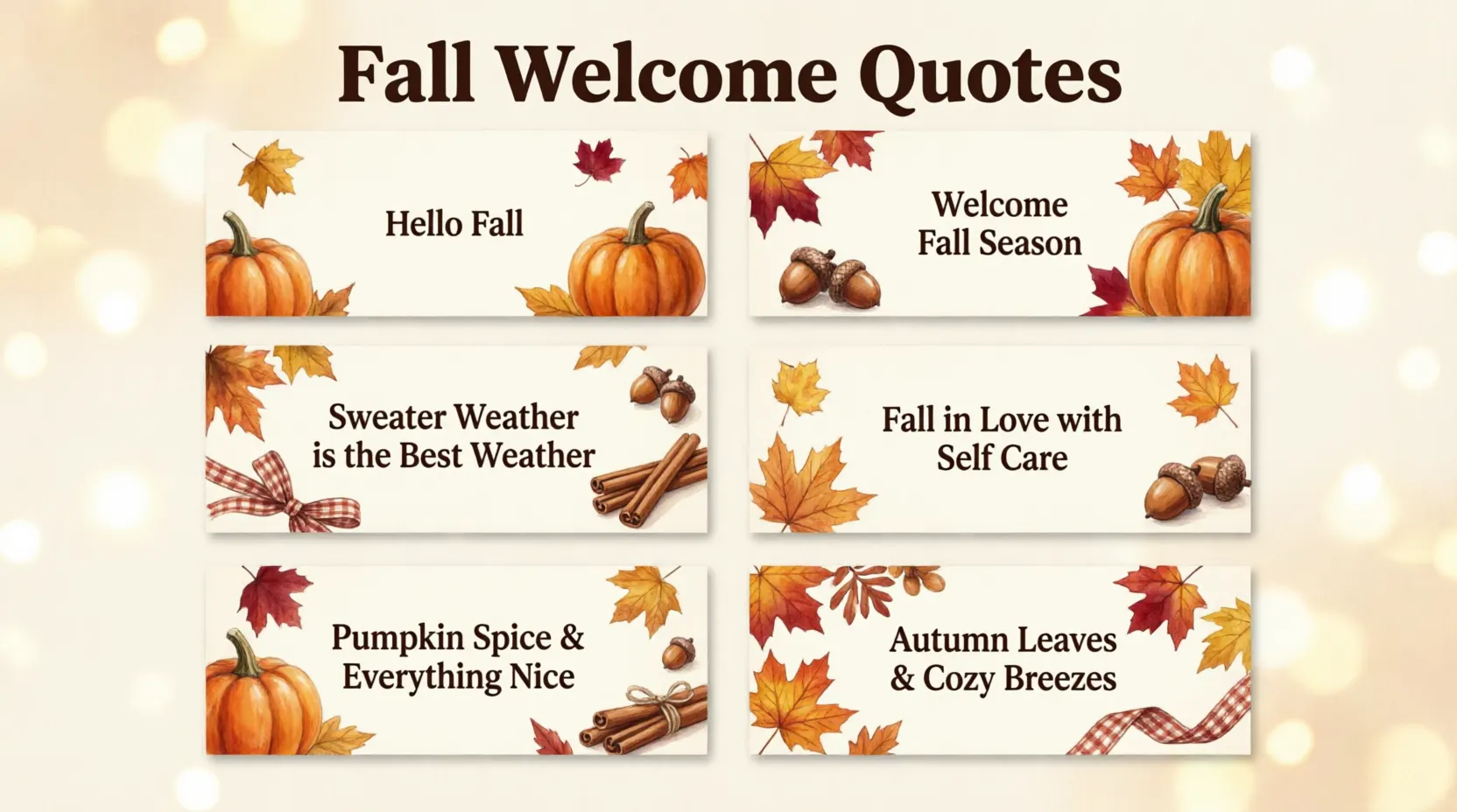 Fall Welcome Quotes