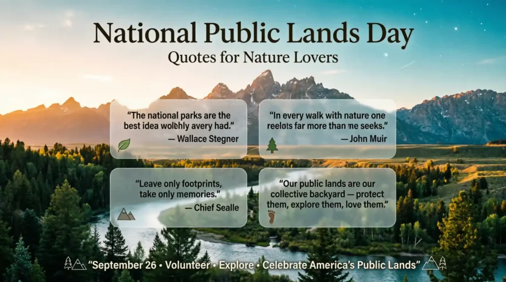 For Nature Lovers National Public Lands Day Quotes