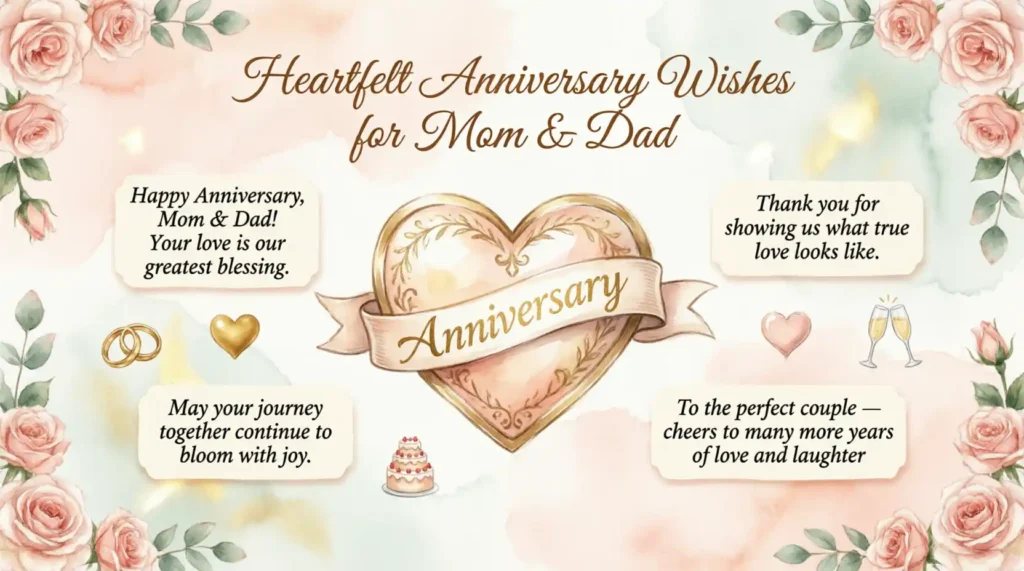  Heartfelt Anniversary Wishes for Mom Dad
