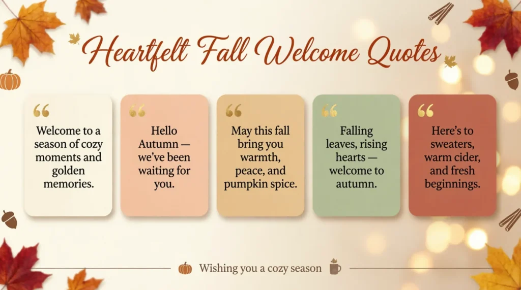 Heartfelt Fall Welcome Quotes