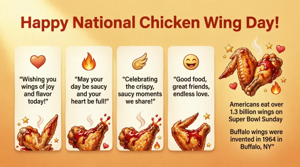 Heartfelt National Chicken Wing Day Wishes