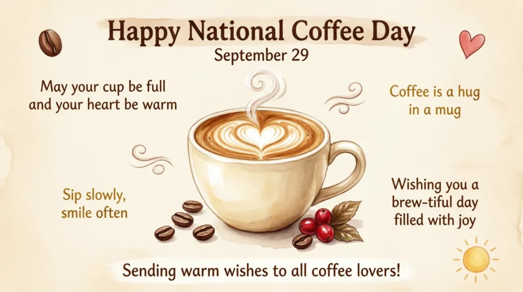 Heartfelt National Coffee Day Wishes