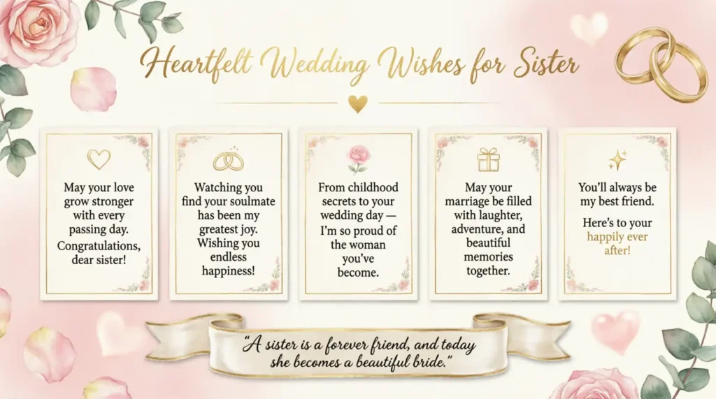 Heartfelt Wedding Wishes for Sister