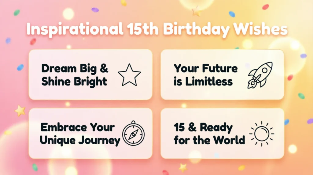 Inspirational 15th Birthday Wishes