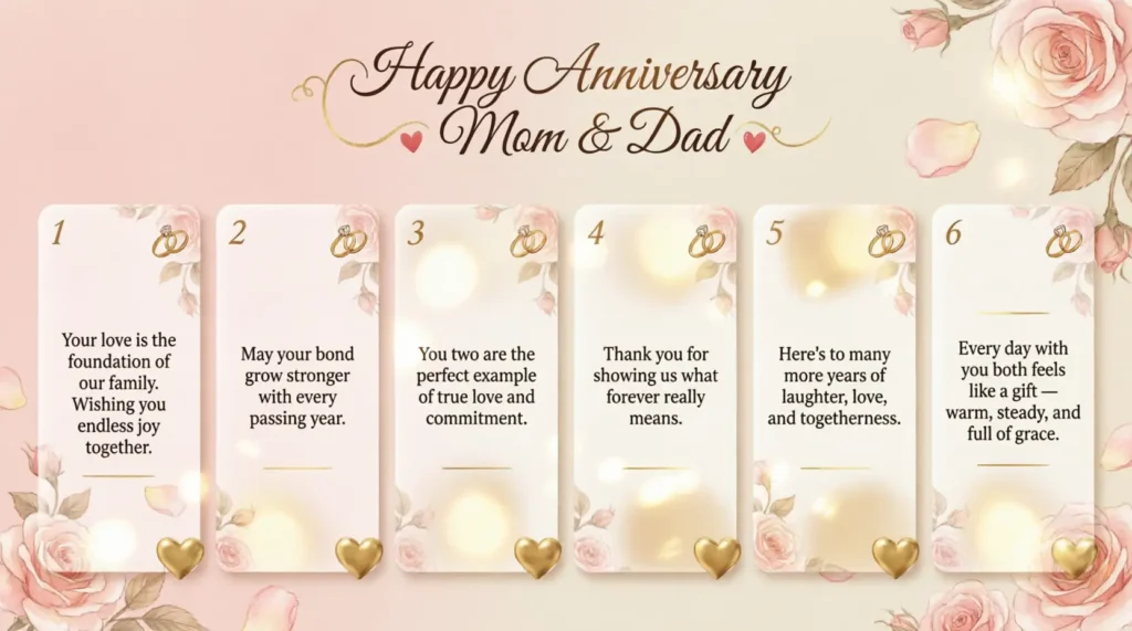  Inspirational Anniversary Wishes for Mom Dad