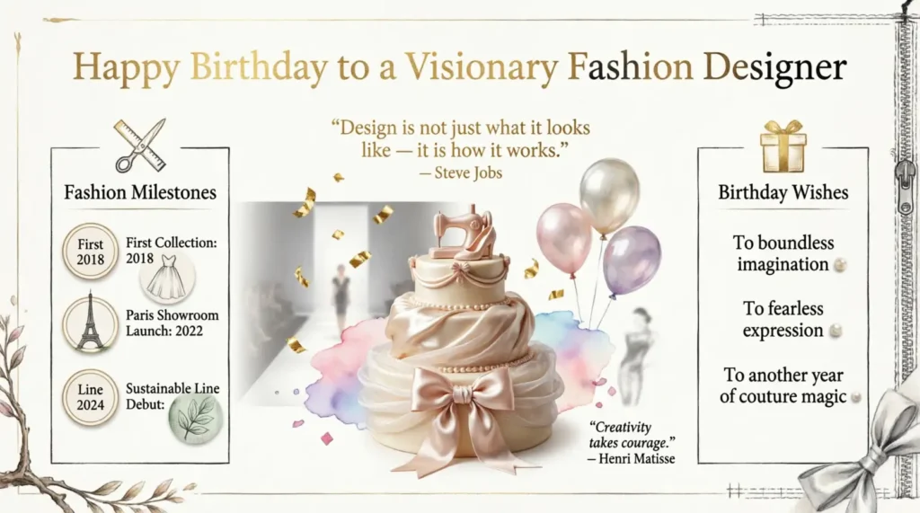 Inspirational Birthday Wishes for a fashion designer