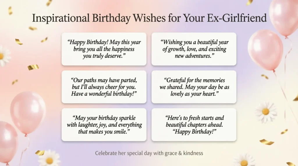Inspirational Birthday Wishes for Ex Girlfriend