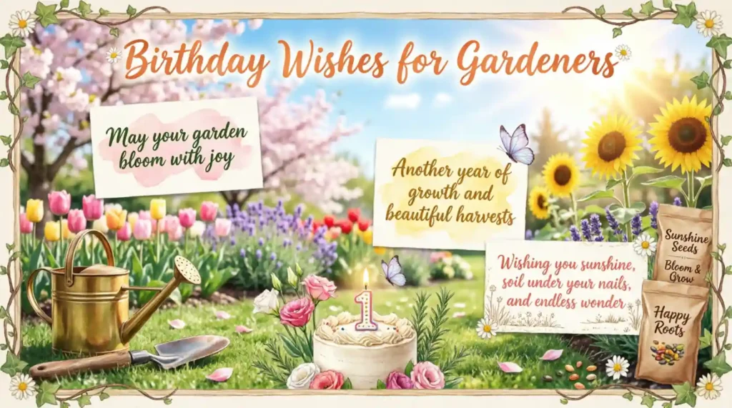 Inspirational Birthday Wishes for Gardeners